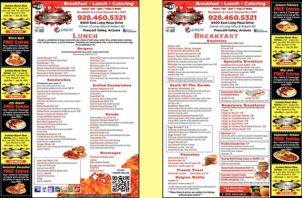 BackBurner Prescott Valley, AZ Action Local AZ