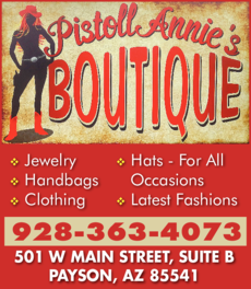 Pistoll Annie's Boutique & Mumbo Jumbo Antiques - Payson, AZ | Action